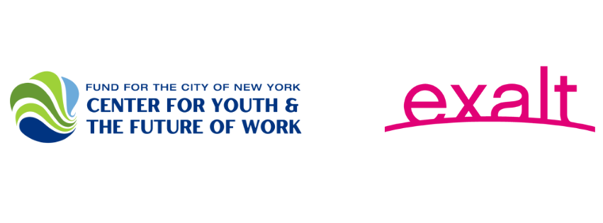 Center for Youth and the Future of Work and exalt logos